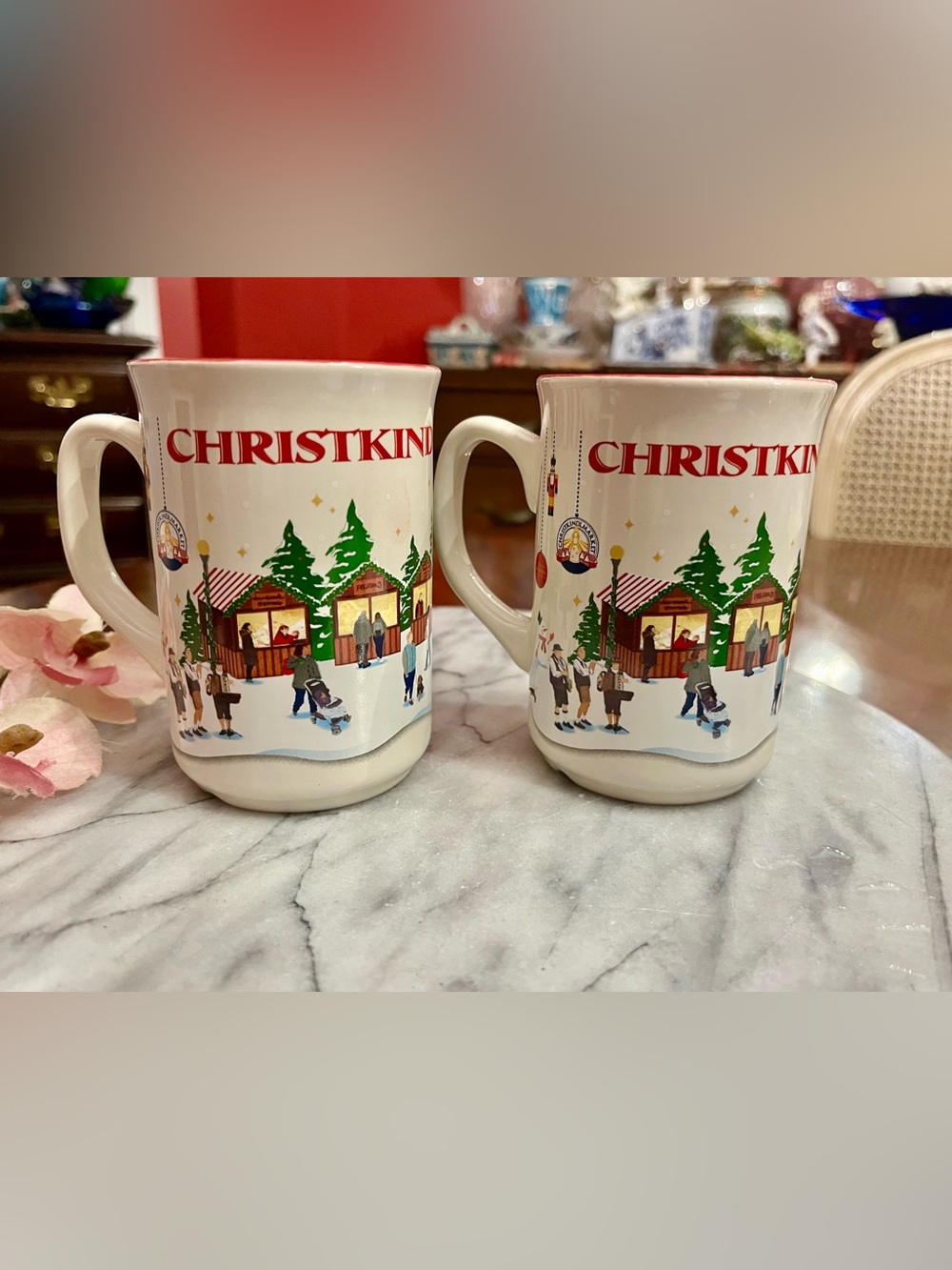 Pair of Chicago Christkindlmarket Souvenir Mugs- 2020 Canceled Event No-Year